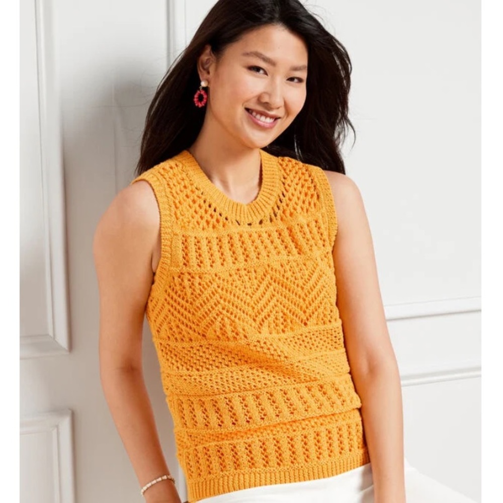 Talbots Open Stitch Tank Top